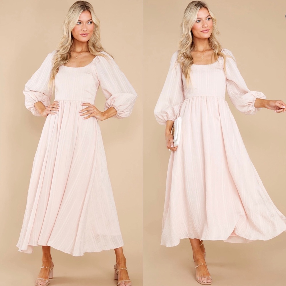 Daring Vision Light Pink Maxi Dress
